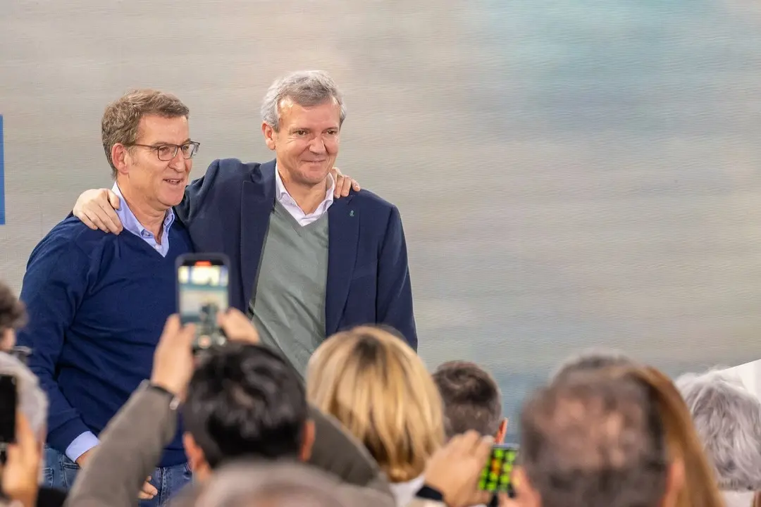 Alberto Núñez Feijóo y Alfonso Rueda. / Mundiario