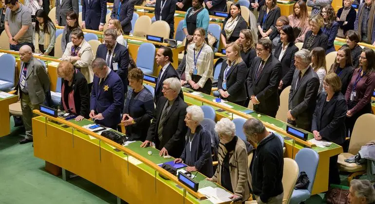 Oraciones y un minuto de silencio en la celebraci&oacute;n en las Naciones Unidas del D&iacute;a Internacional de Conmemoraci&oacute;n en memoria de las v&iacute;ctimas del Holocausto. / ONU.
