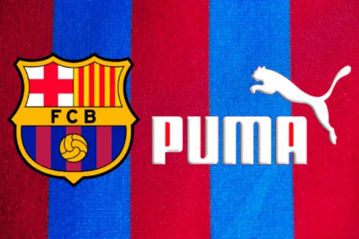 FC Barcelona y la marca deportiva Puma. / Composici&oacute;n
