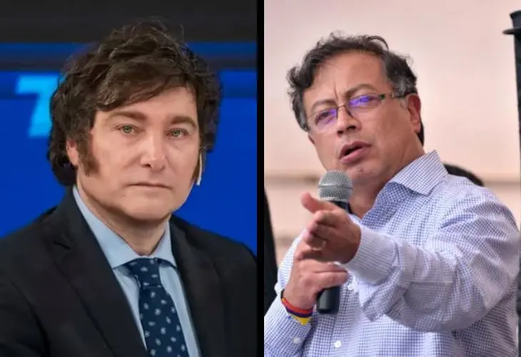 Javier Milei, presidente de Argentina; y Gustavo Petro, presidente de Colombia. / RR SS.