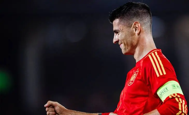 &Aacute;lvaro Morata, capit&aacute;n de la selecci&oacute;n de Espa&ntilde;a. /   @sefutbol