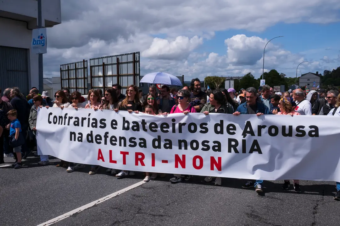 Protesta contra Altri en Palas de Rei (Lugo). / Xurxo Lobato