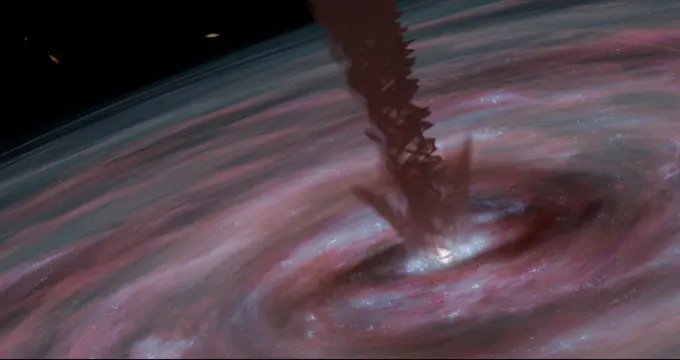 Agujero negro central de la galaxia ESO 320-G030. / ALMA Observatory.