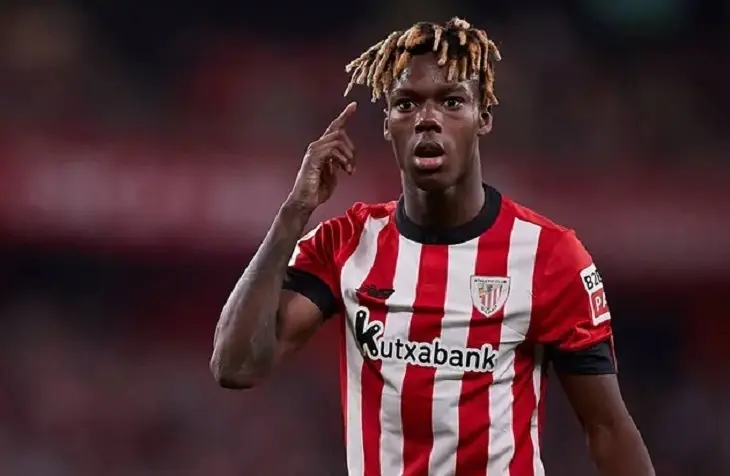 Nico Williams, delantero del Athletic Club, en la &oacute;rbita del Barcelona y del Chelsea. / RR SS