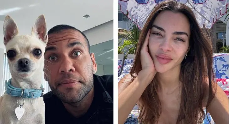 Dani Alves y Joana Sanz. / Composici&oacute;n