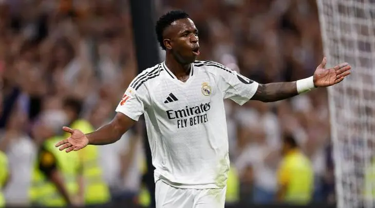 Vinicius en plena acci&oacute;n de un partido entre el Real Madrid y el Espanyol. /  realmadrid.com