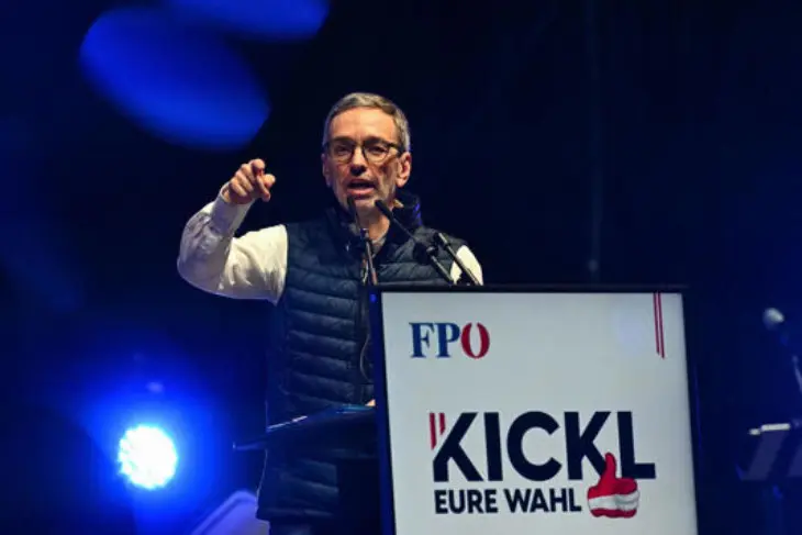 Hebert Kickl, l&iacute;der del Partido de la Libertad (FP&Ouml;), en Austria. / RR.SS.
