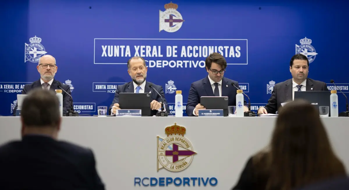 Junta del Deportivo de La Coruña bajo la presidencia de Juan Carlos Escotet. / Mundiario