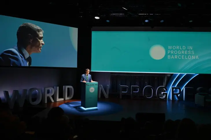 Pedro S&aacute;nchez en el foro World In Progress Barcelona del Grupo Prisa. / La Moncloa