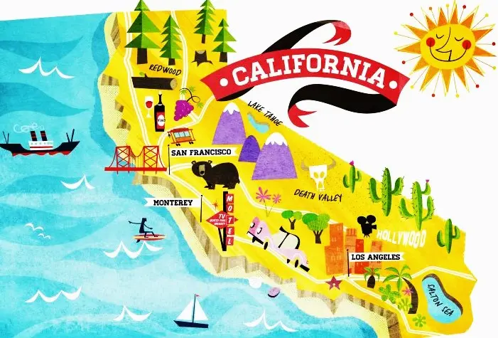 Estado estadounidense de California. / Mundiario