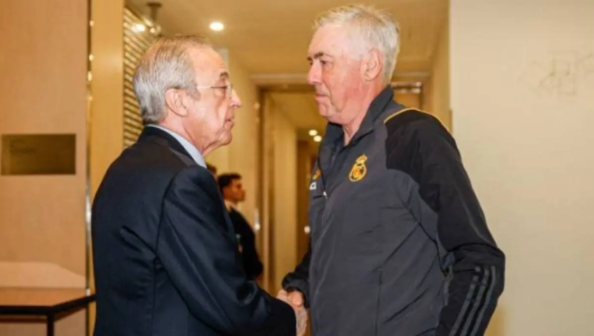 Florentino P&eacute;rez y Carlo Ancelotti. /  @realmadrid
