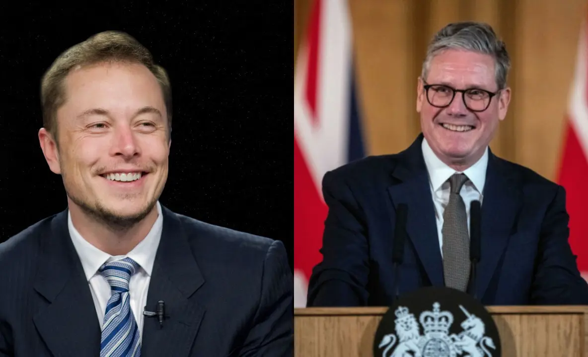 Elon Musk y Keir Starmer, primer ministro del Reino Unido. / Mundiario