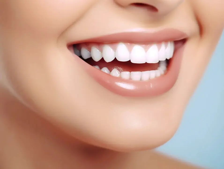 Una mujer con carillas dentales. / Pixabay.