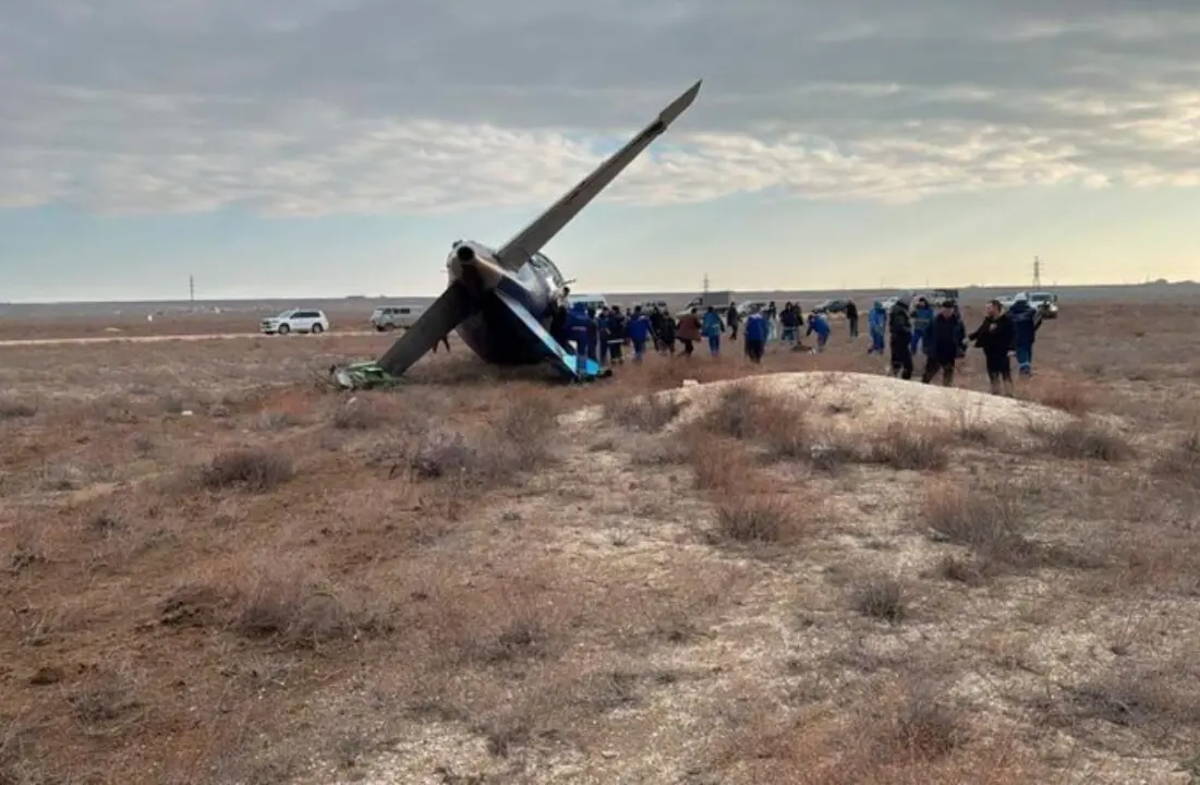 Accidente a&eacute;reo en Aktua, Kazajist&aacute;n. / Televisi&oacute;n Nacional Somal&iacute; (SNTV)