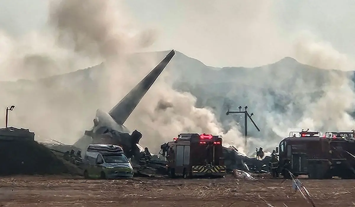 El avi&oacute;n accidentado en Corea del Sur. / RR SS