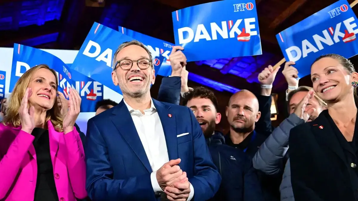 Hebert Kickl, l&iacute;der del Partido de la Libertad (FP&Ouml;) de Austria. / RR.SS