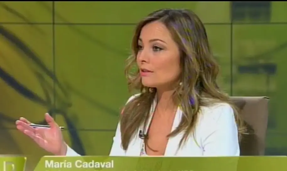 Mar&iacute;a Cadaval en la TVG. / C&aacute;tedra Iberoamericana