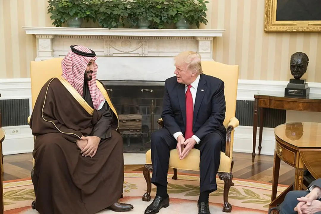 El pr&iacute;ncipe heredero de Arabia Saud&iacute;, Mohammed bin Salman y el presidente de EE UU, Donald Trump. / Casa Blanca