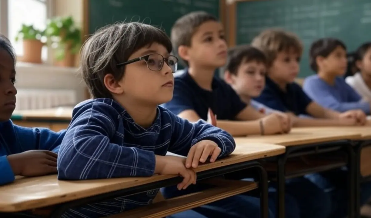 Ni&ntilde;os en un aula de clases. / Mundiario.