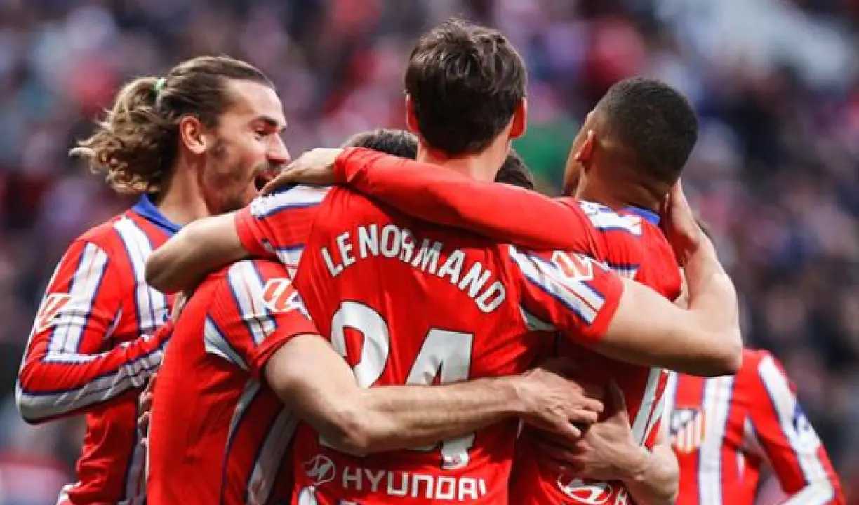 Los jugadores del Atl&eacute;tico de Madrid celebrando un gol. /   www.atleticodemadrid.com