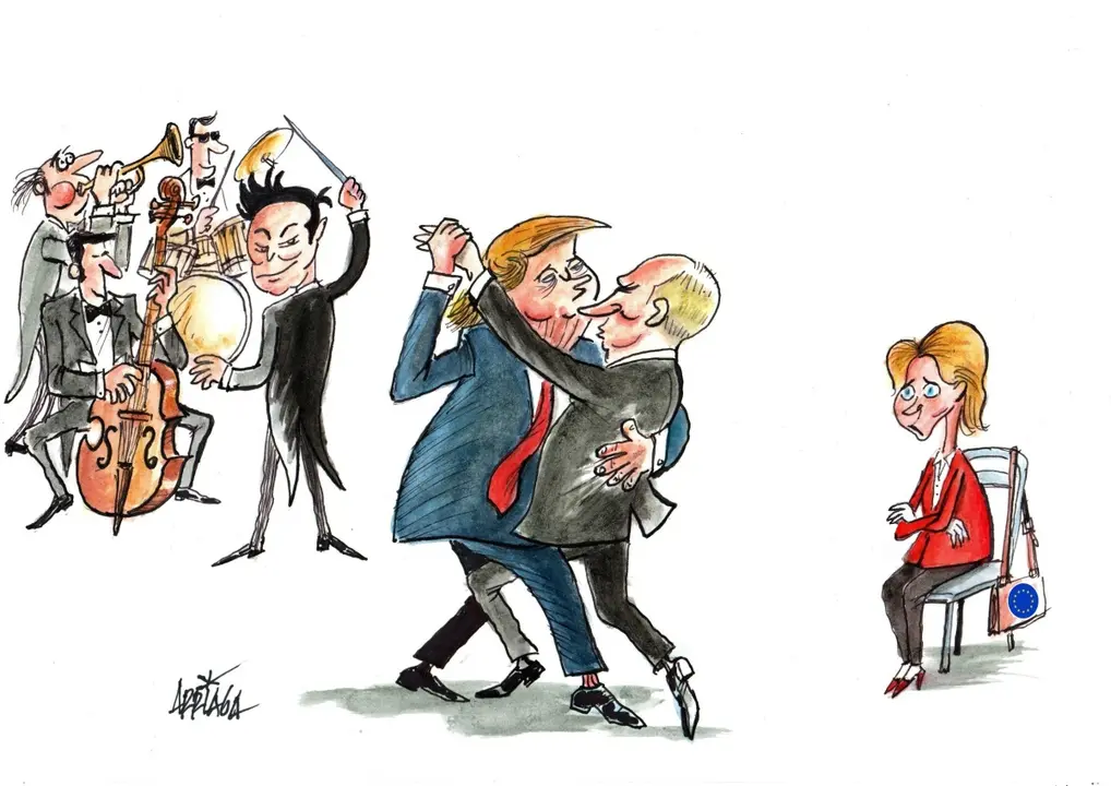 Trump bailando con la m&aacute;s fea. / Manuel Arriaga.