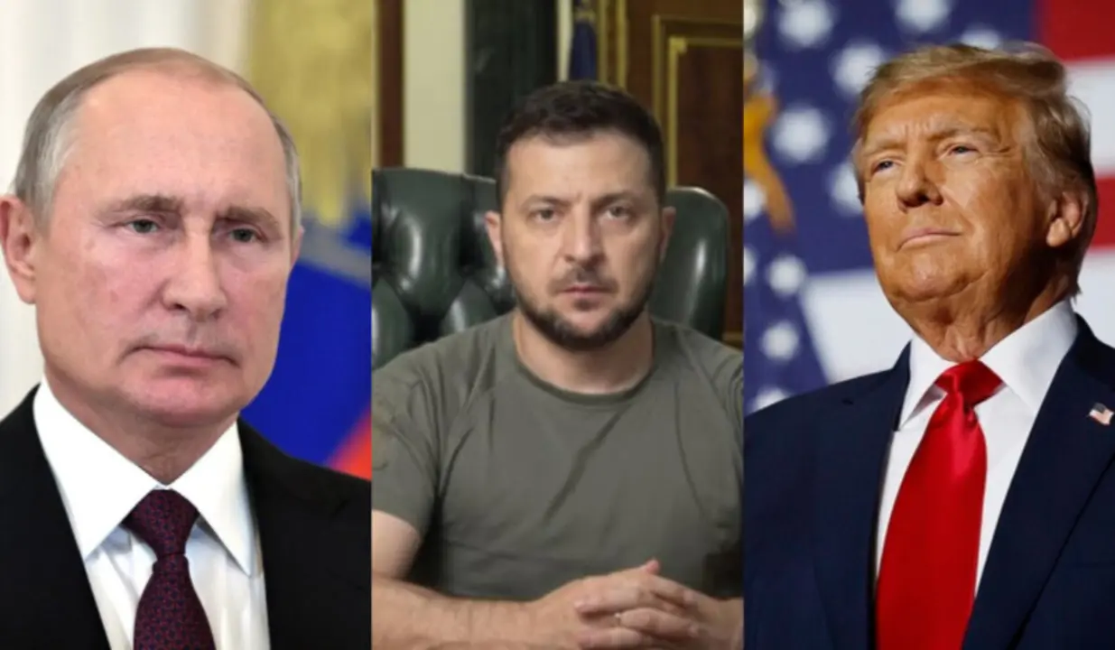 Putin, Zelenski y Trump. / Mundiario