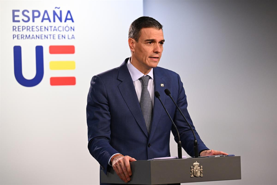 Pedro S&aacute;nchez, presidente del Gobierno de Espa&ntilde;a en Bruselas. / La Moncloa