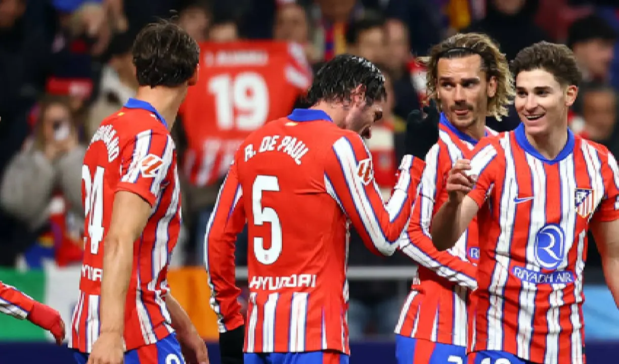 Los futbolistas del Atl&eacute;tico de Madrid celebrando un triunfo en LaLiga. /  www.atleticodemadrid.com