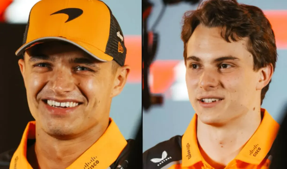Lando Norris y Oscar Piastri. /   @mclarenf1