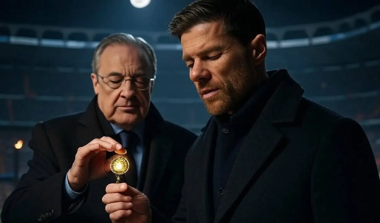 Imagen creada por IA de Florentino P&eacute;rez y Xabi Alonso, /   Grok
