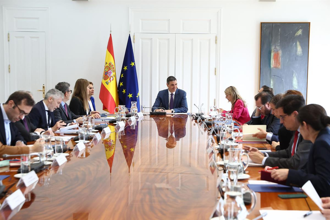 Pedro S&aacute;nchez, presidente del Gobierno, en el Consejo de Seguridad Nacional. / La Moncloa