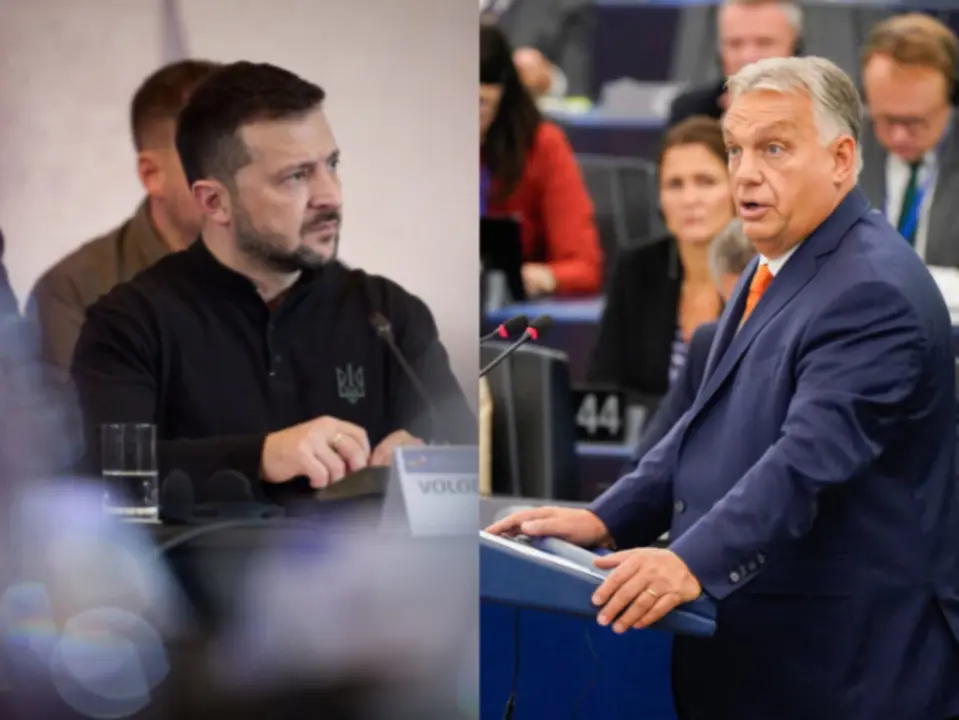 Volod&iacute;mir Zelenski y Viktor Orb&aacute;n. / Mundiario