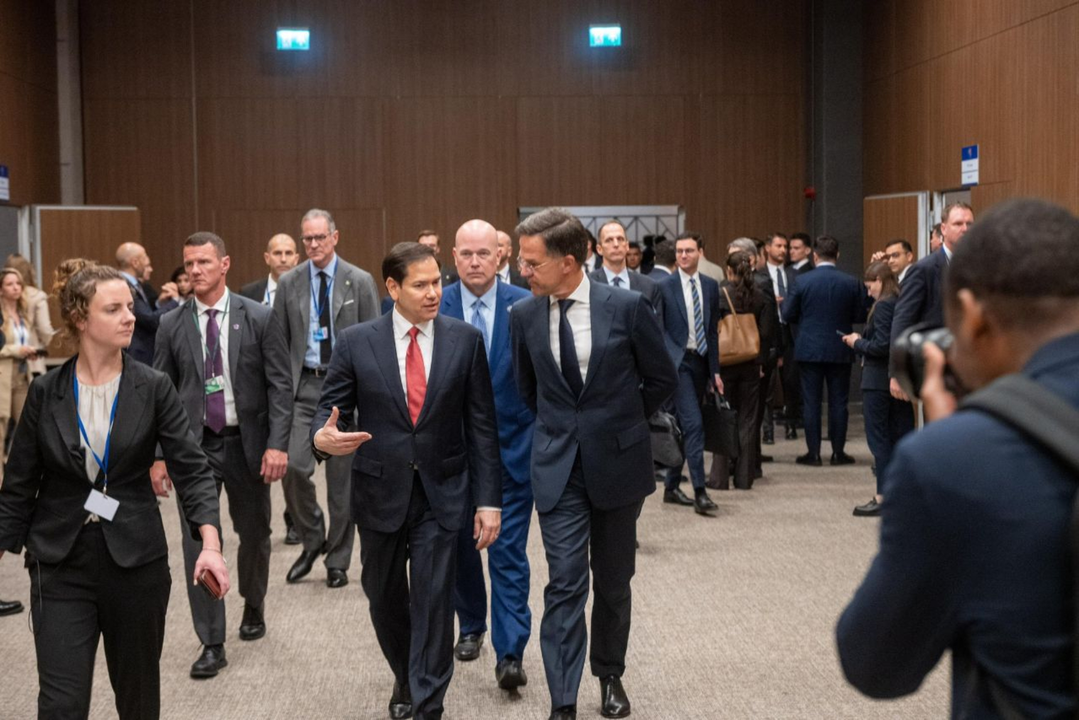 Marco Rubio, secretario de Estado de EE UU y Mark Rutte, secretario general de la OTAN. / @SecGenNAT