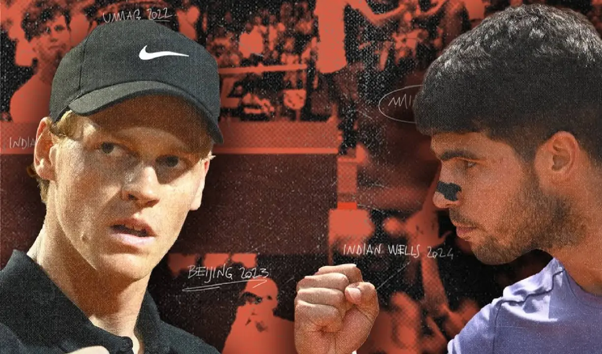 Jannik Sinner y Carlos Alcaraz. /  Instagram: internazionalibnlditalia