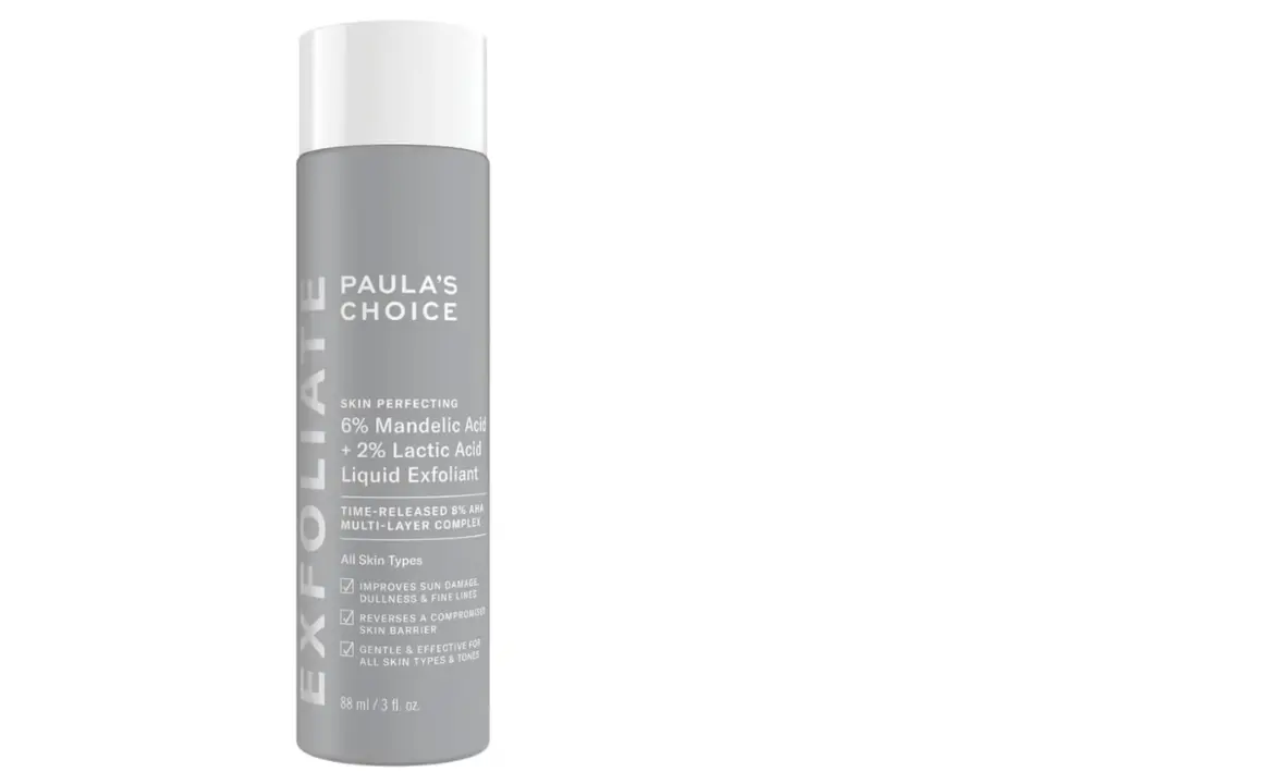 Skin Perfecting 6 % Ácido Mandélico + 2 % Ácido Láctico AHA Liquid Exfoliant de Paula's Choice.