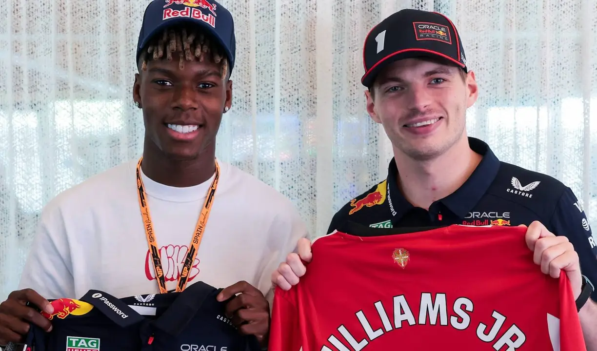 Nico Williams y Max Verstappen. /   Threads verstappencom