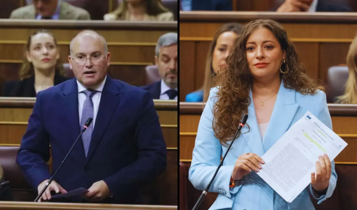 Miguel Tellado, secretario general del PP; y Ester Mu&ntilde;oz, portavoz del PP en el Congreso. / RR SS.