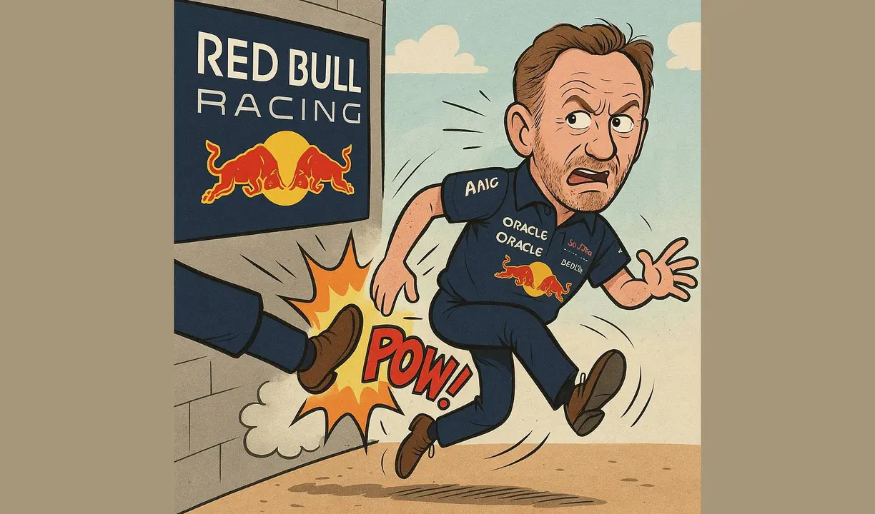 Caricatura de Christian Horner. / Copilot