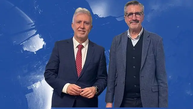 El ministro Angel Torres y Jos&eacute; Mar&iacute;a Angel