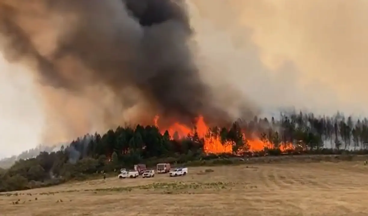 Incendio en Requeixo, provincia de Lugo, Galicia. / X.