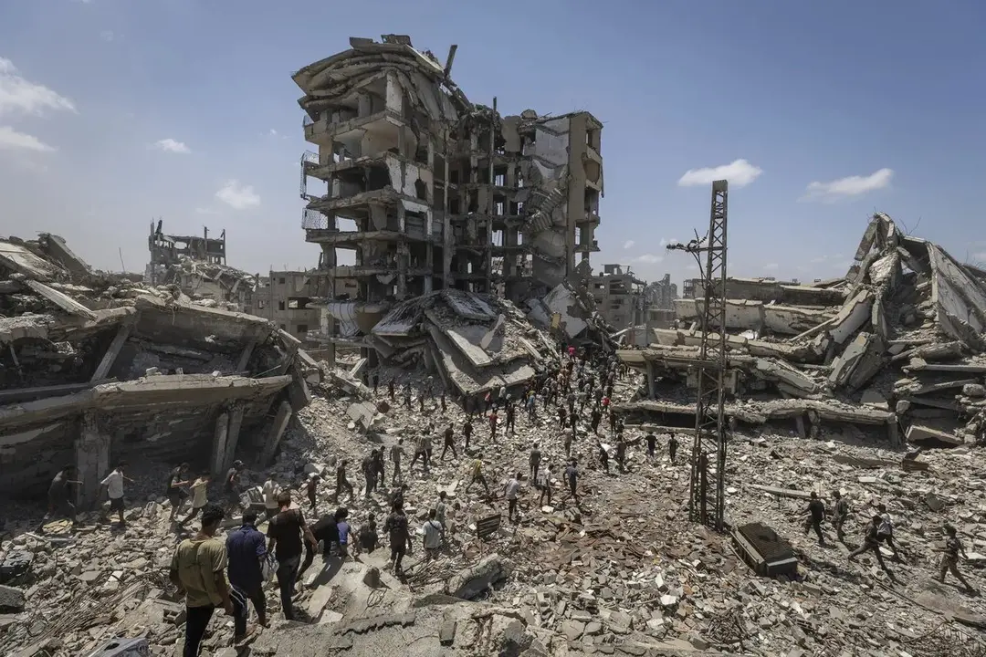 Destrucción en Gaza. / X.