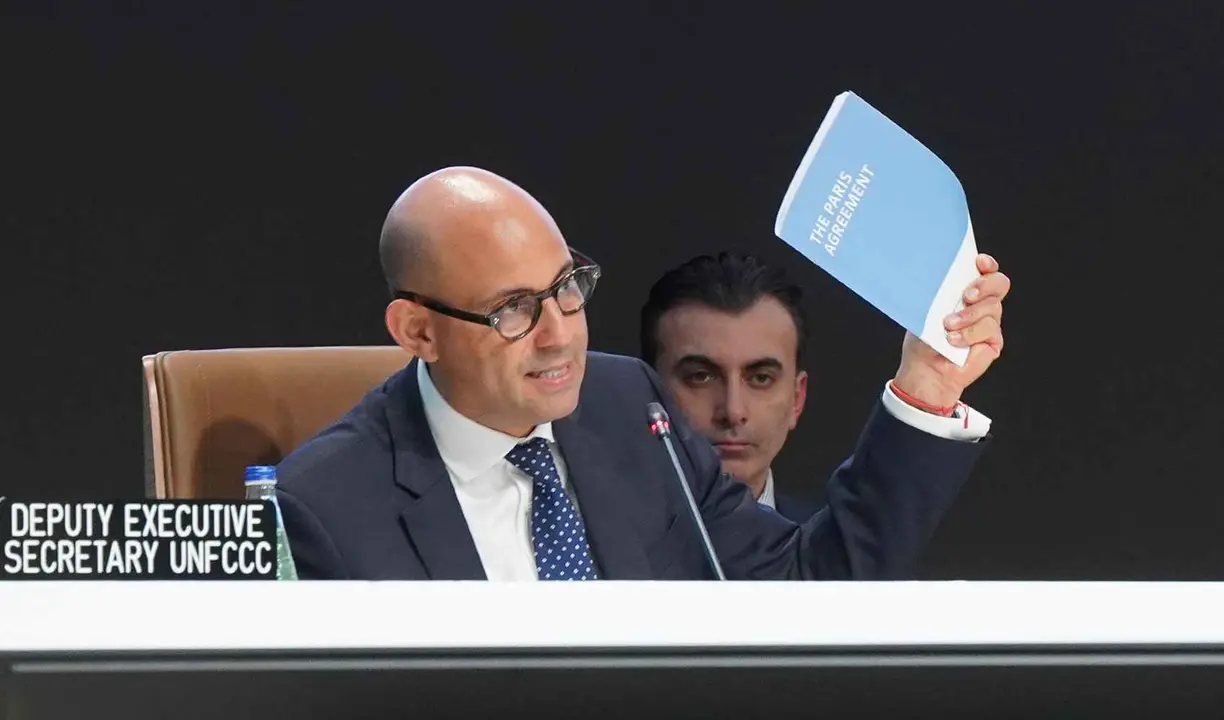Simon Stiell, responsable de cambio clim&aacute;tico de la ONU. / @simonstiell en X