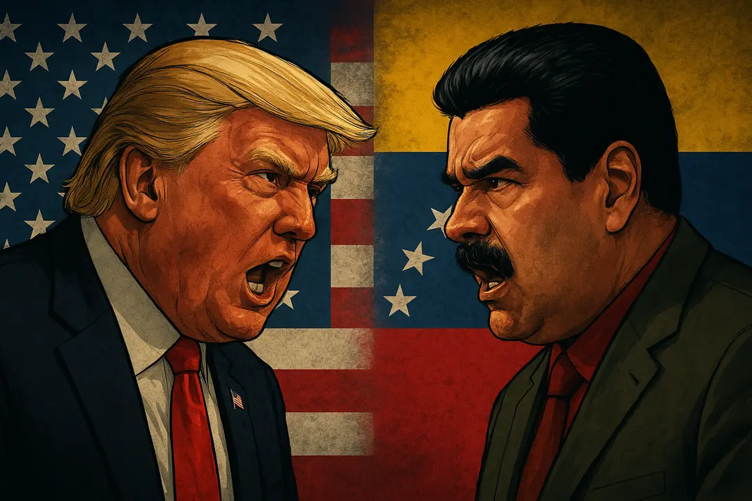 Ilustraci&oacute;n de la tensi&oacute;n entre Trump y Maduro. / Mundiario