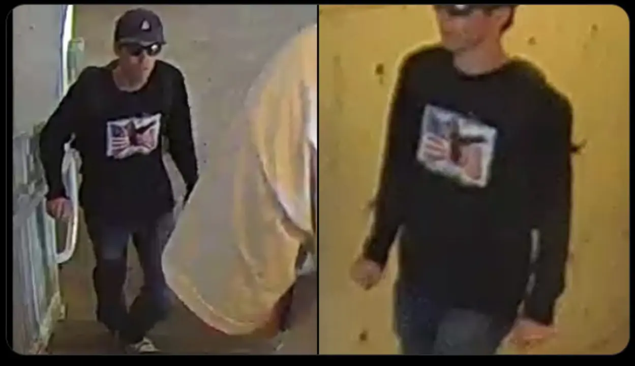 Im&aacute;genes de una &ldquo;persona de inter&eacute;s&rdquo; relacionada con el asesinato de Charlie Kirk. / FBI