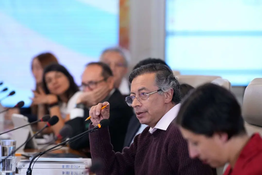 Gustavo Petro, presidente de Colombia en el Consejo de Ministros. / @infopresidencia