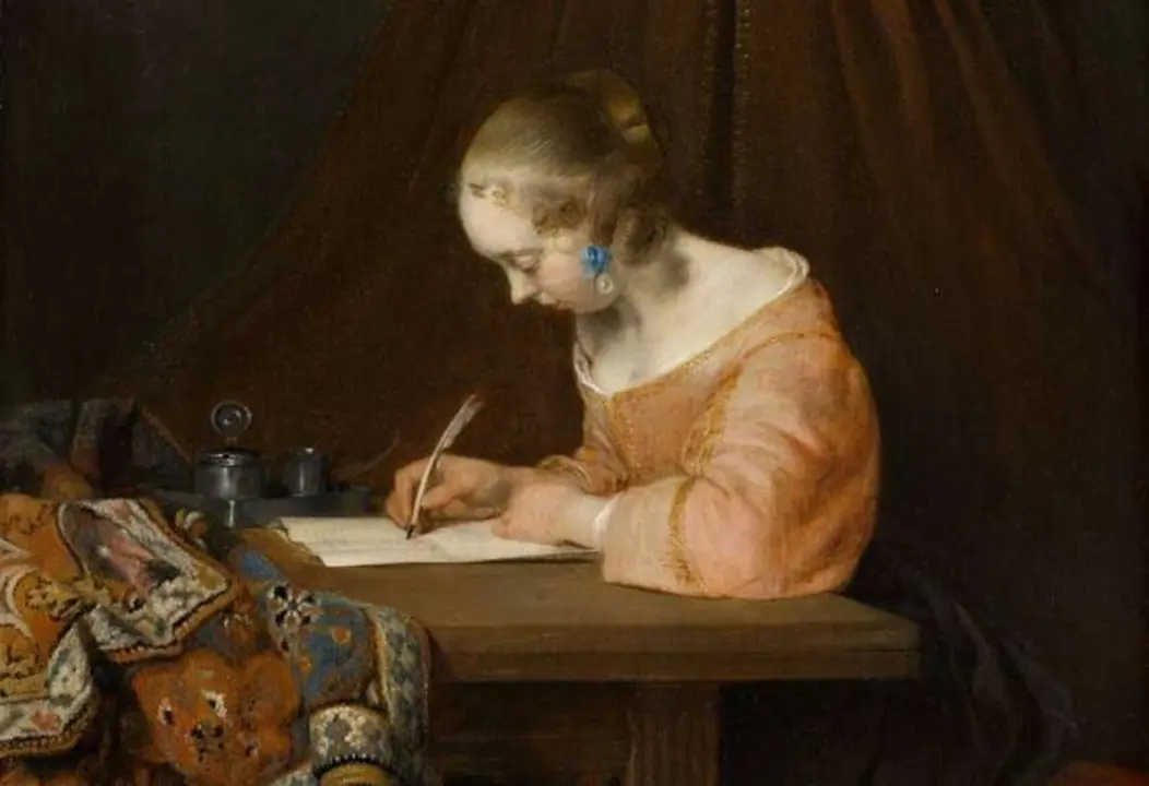 Mujer escribiendo una carta, de Gerard ter Borch (1655). / Museo Mauritshuis de La Haya