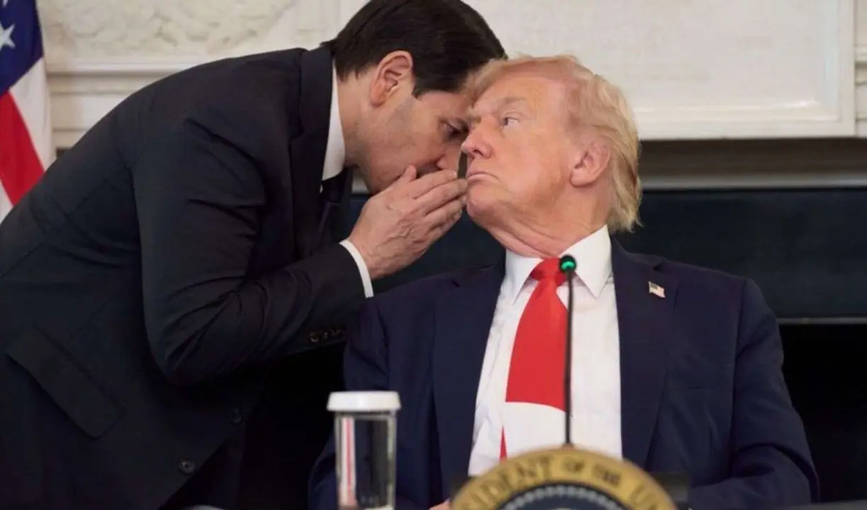 Marco Rubio, secretario de Estado de EE UU; y Donald Trump, presidente de EE UU. / RR SS.