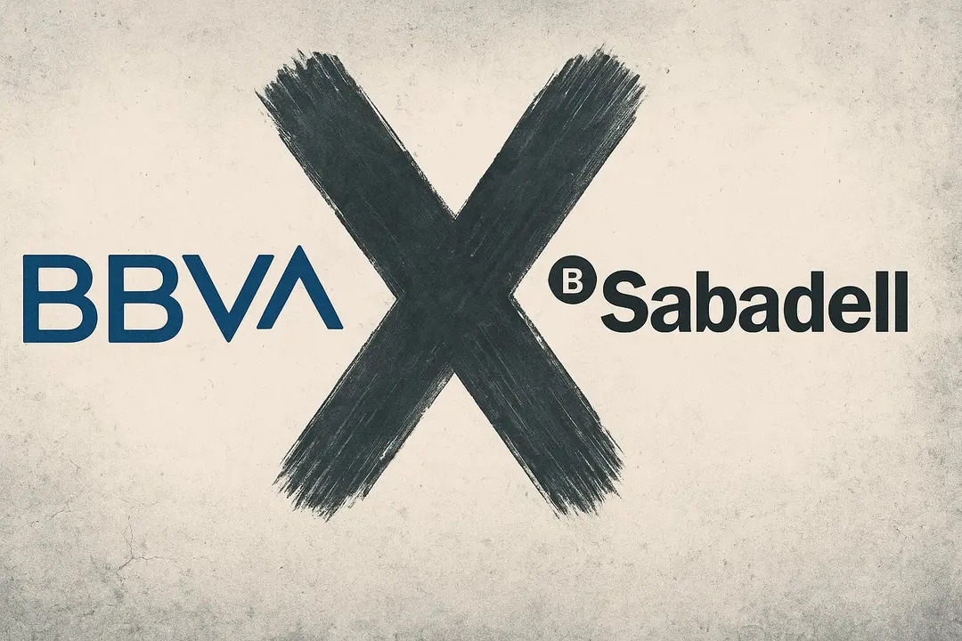 Ilusttraci&oacute;n del fracaso de la opa hostil del BBVA al Sabadell. / Mundiario