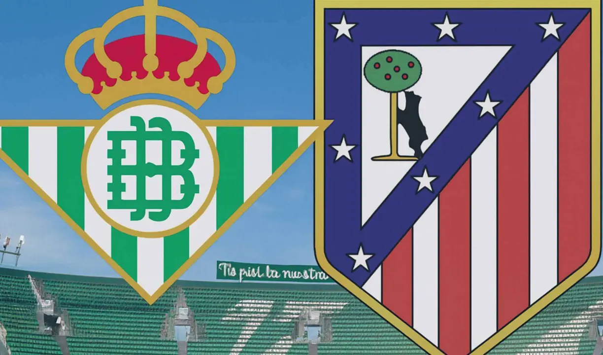 Los escudos del Real Betis y el Atl&eacute;tico de Madrid. /  Mundiario