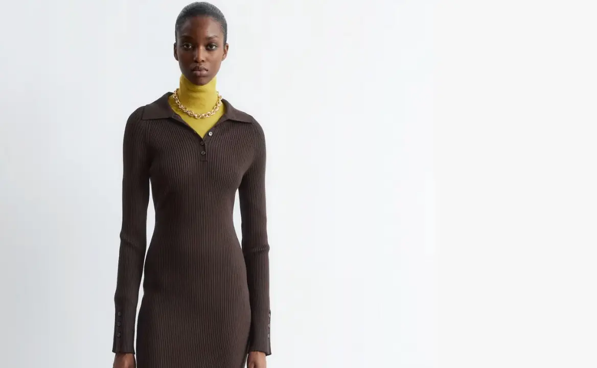 Vestido tipo polo de punto, H&M.com.